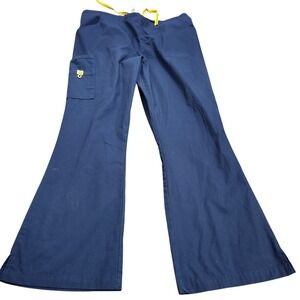 Spread Good Cheer Navy Blue Cargo Scrub Pants XL Elastic Drawstring Medical Wear